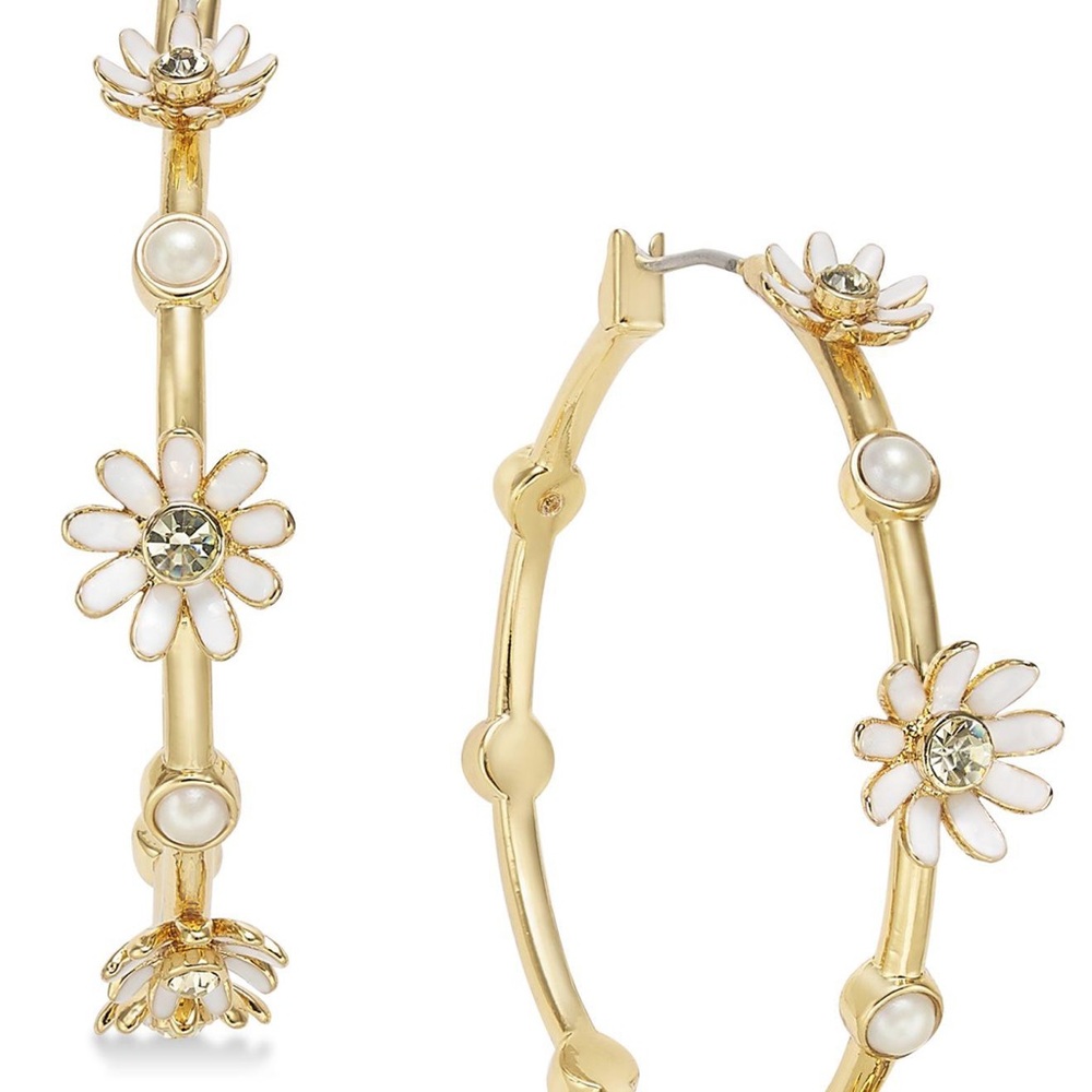 Kate Spade flower hoop earrings - Picture 5 of 11